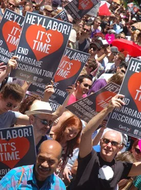 Despite a small change imposed on her on same-sex marriage, Gillard carried Labor further to the right at its national conference