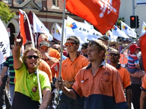 After 10,000 marched against Campbell Newman, a serious discussion about industrial action in the unions is needed