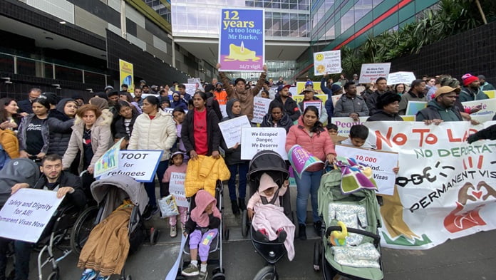 Refugee encampment August 2024